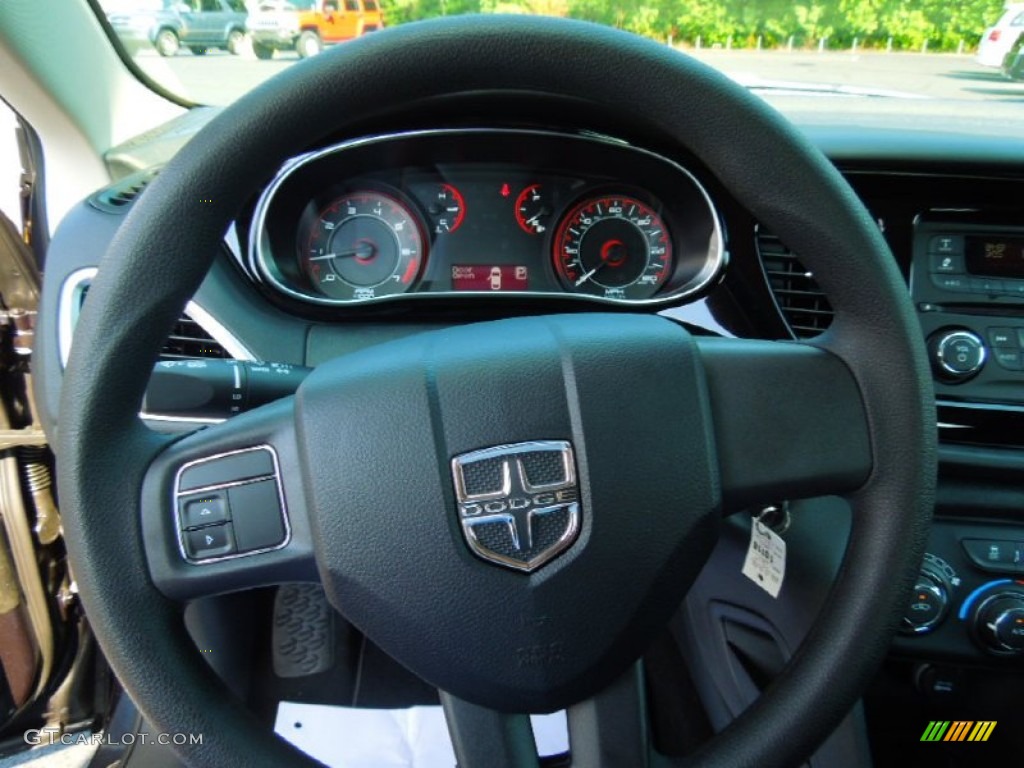2013 Dodge Dart SXT Black Steering Wheel Photo #70740905