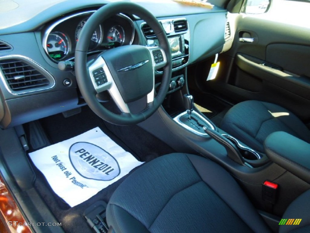 Black Interior 2013 Chrysler 200 Touring Sedan Photo #70741631