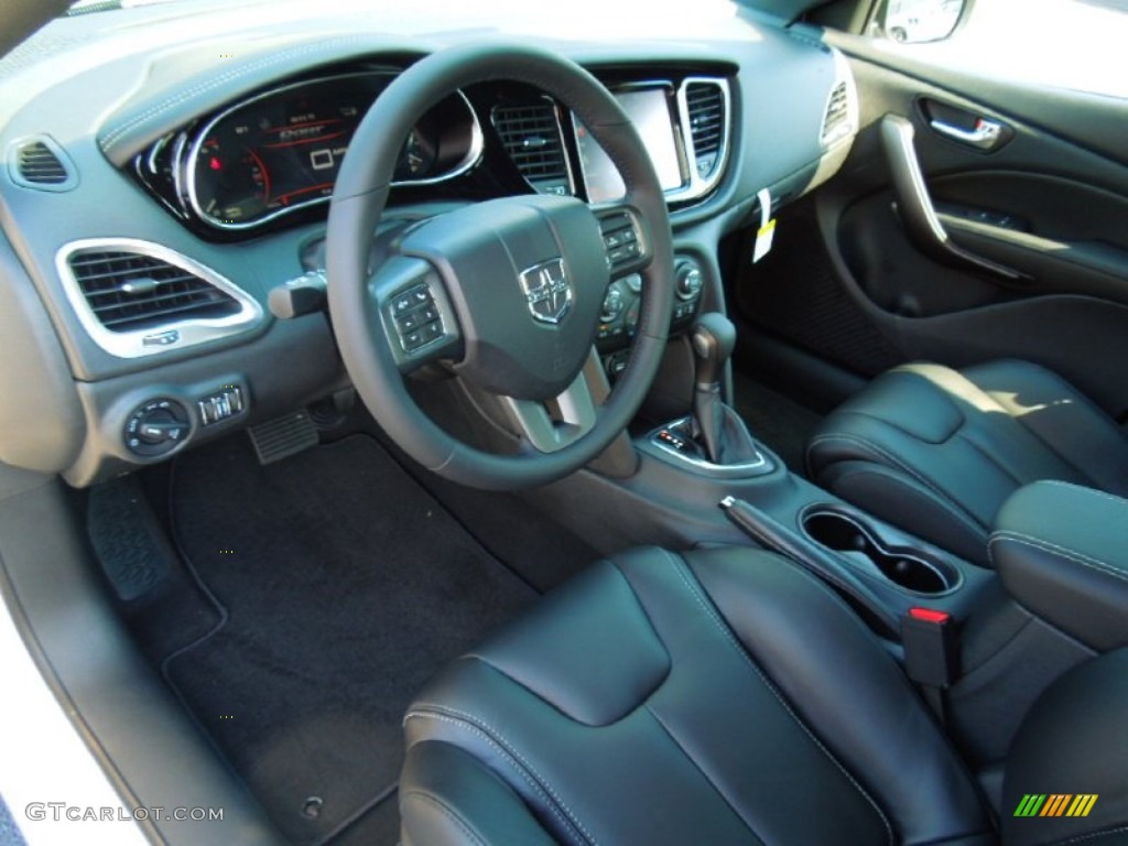 Black Interior 2013 Dodge Dart Limited Photo #70742120