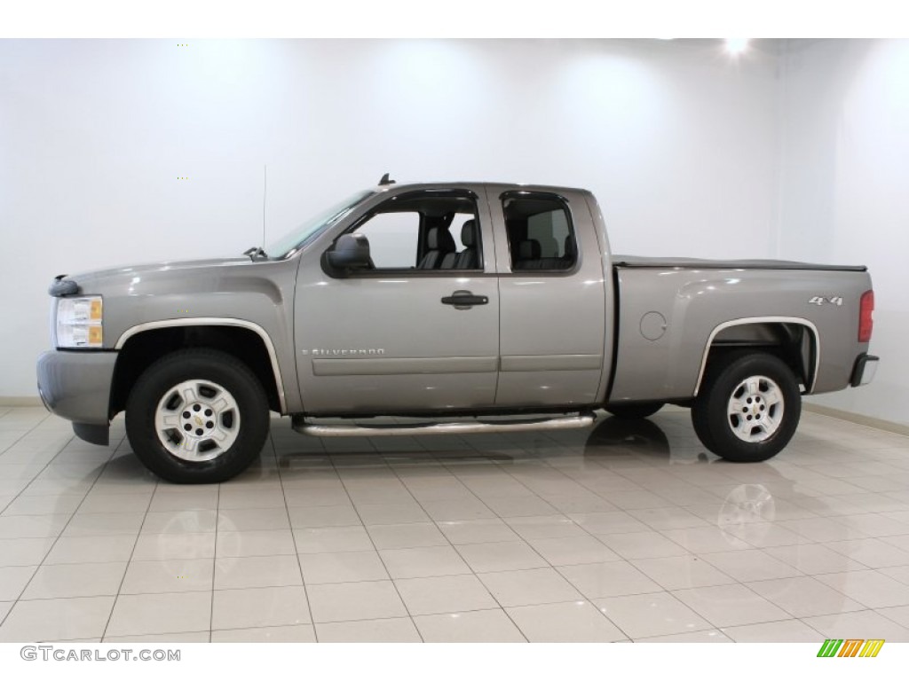 2008 Silverado 1500 LT Extended Cab 4x4 - Graystone Metallic / Ebony photo #4