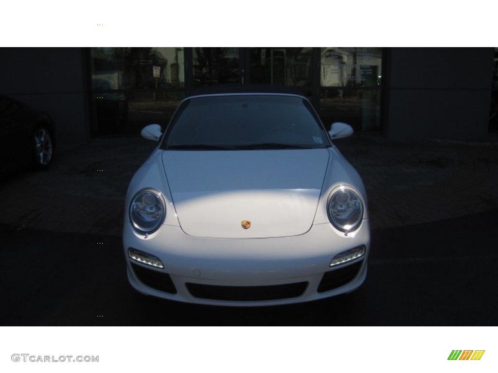 2009 911 Carrera Cabriolet - Carrara White / Sea Blue photo #2