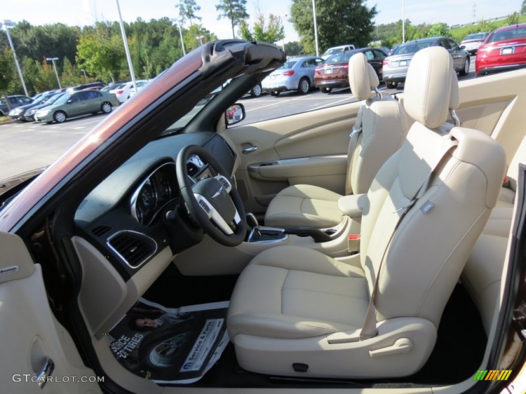 Black/Light Frost Beige Interior 2013 Chrysler 200 Limited Convertible Photo #70745267