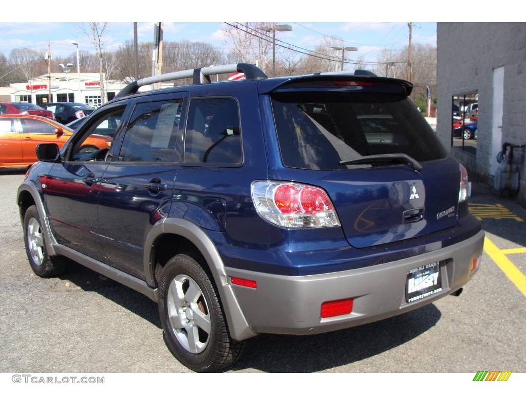 2003 Outlander XLS 4WD - Royal Blue Pearl / Charcoal photo #7