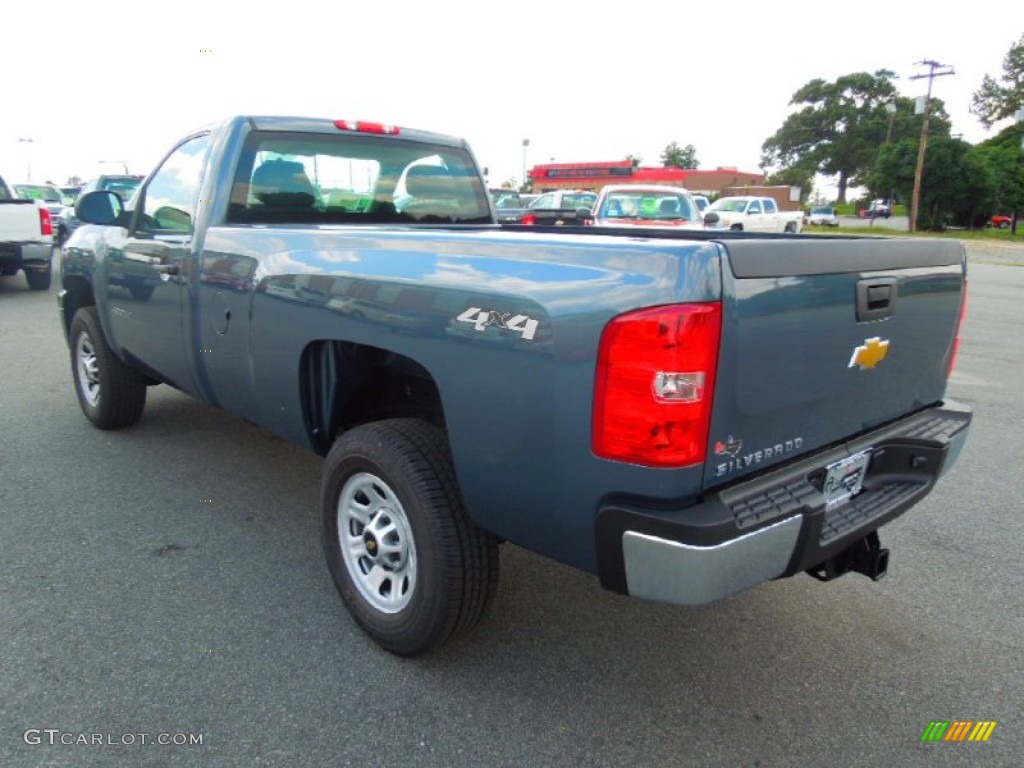 2013 Silverado 2500HD Work Truck Regular Cab 4x4 - Blue Granite Metallic / Dark Titanium photo #6