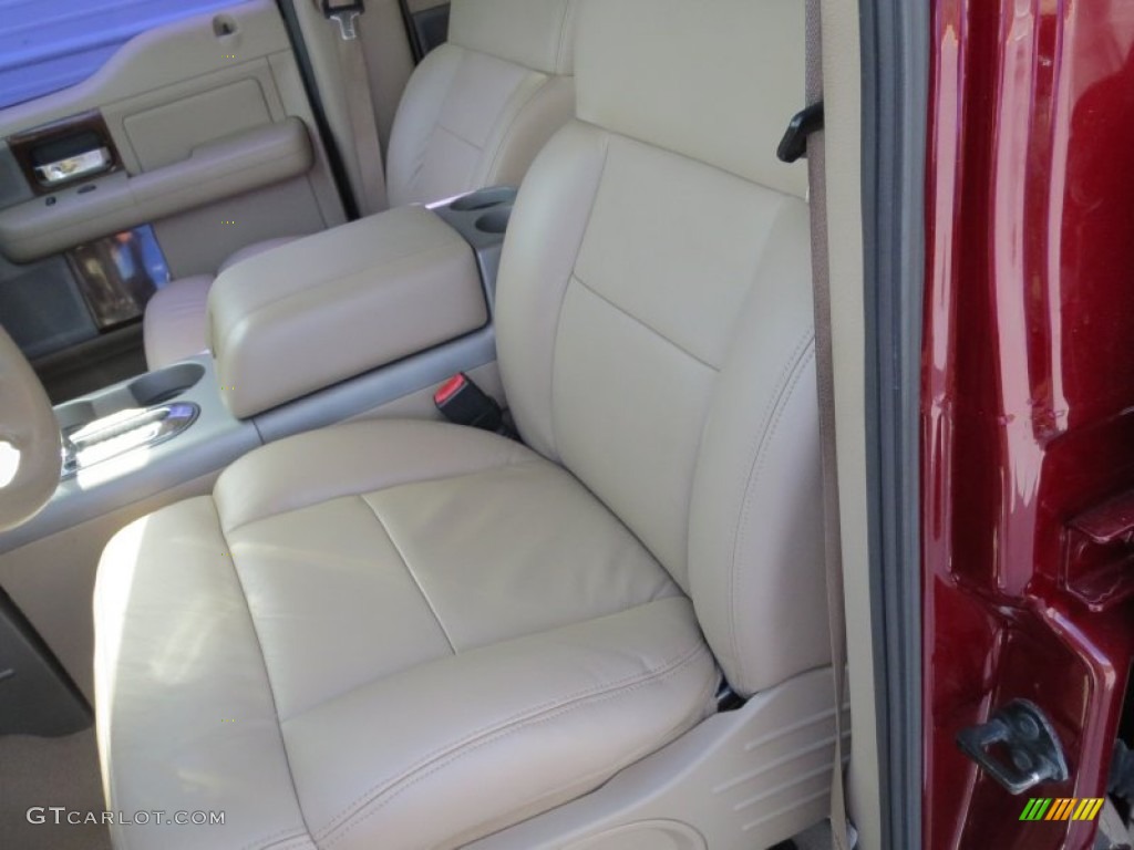 2006 F150 Lariat SuperCrew - Dark Toreador Red Metallic / Tan photo #34