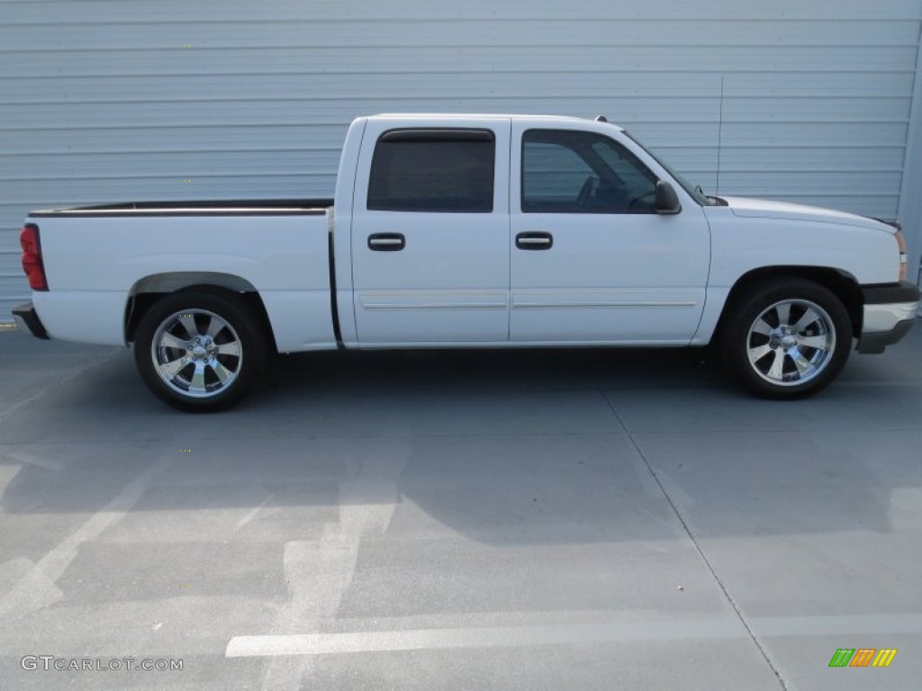 2005 Silverado 1500 LS Crew Cab - Summit White / Medium Gray photo #2