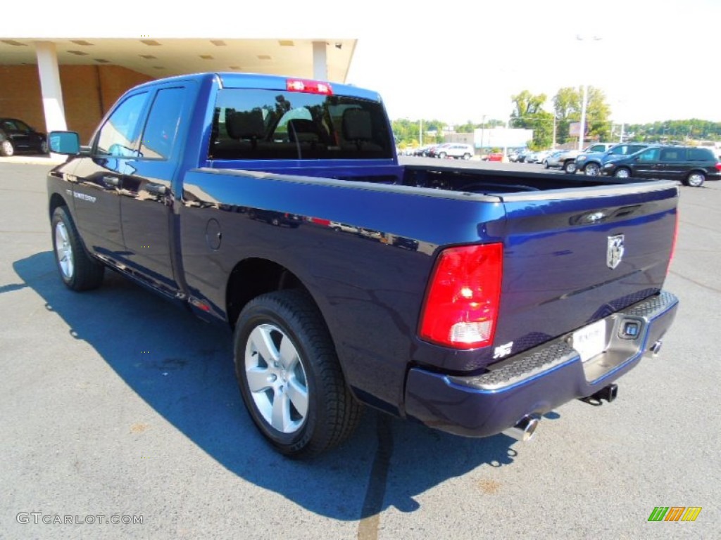 2012 Ram 1500 Express Quad Cab - True Blue Pearl / Dark Slate Gray/Medium Graystone photo #5