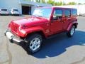 2013 Deep Cherry Red Crystal Pearl Jeep Wrangler Unlimited Sahara 4x4  photo #2