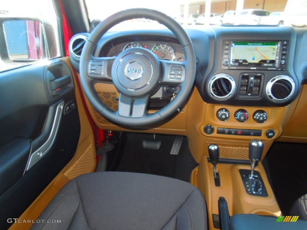 2013 Wrangler Unlimited Sahara 4x4 - Deep Cherry Red Crystal Pearl / Black/Dark Saddle photo #19