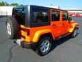 2013 Crush Orange Jeep Wrangler Unlimited Sahara 4x4  photo #6