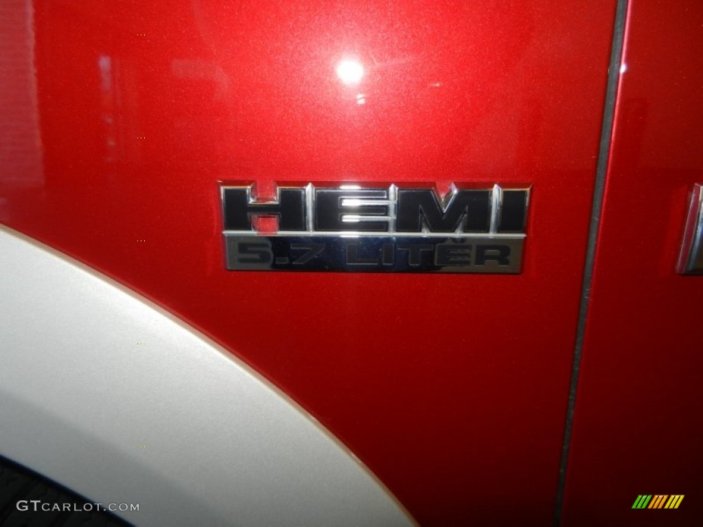 2010 Ram 1500 Big Horn Quad Cab 4x4 - Inferno Red Crystal Pearl / Light Pebble Beige/Bark Brown photo #10