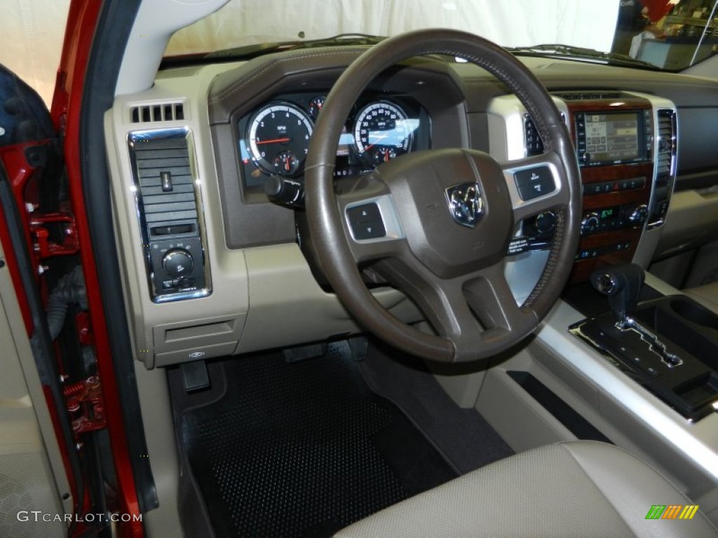 2010 Ram 1500 Big Horn Quad Cab 4x4 - Inferno Red Crystal Pearl / Light Pebble Beige/Bark Brown photo #21