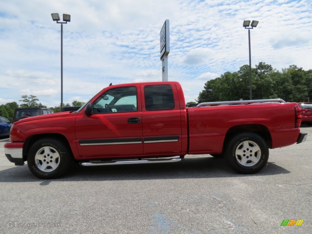 2006 Silverado 1500 LT Extended Cab - Victory Red / Dark Charcoal photo #4