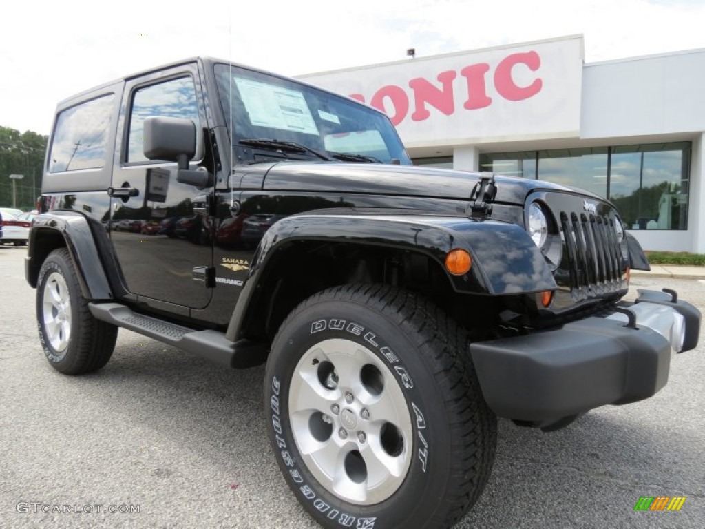 2013 Wrangler Sahara 4x4 - Black / Black photo #1