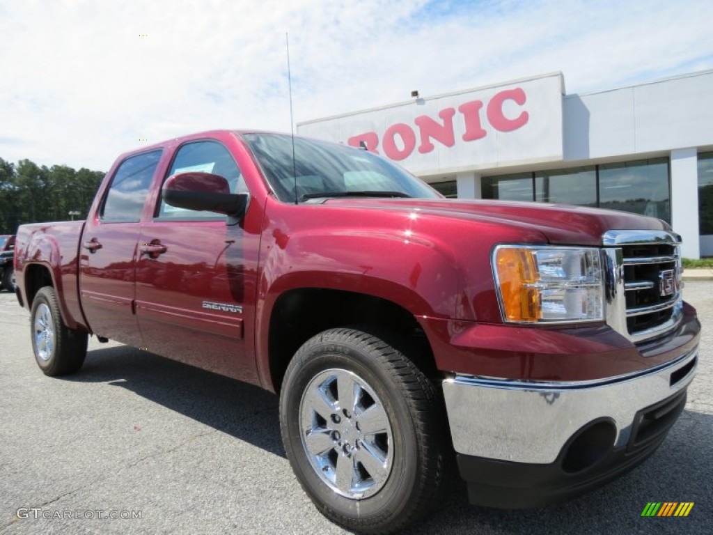 2013 Sierra 1500 SLT Crew Cab - Sonoma Red Metallic / Cocoa/Light Cashmere photo #1