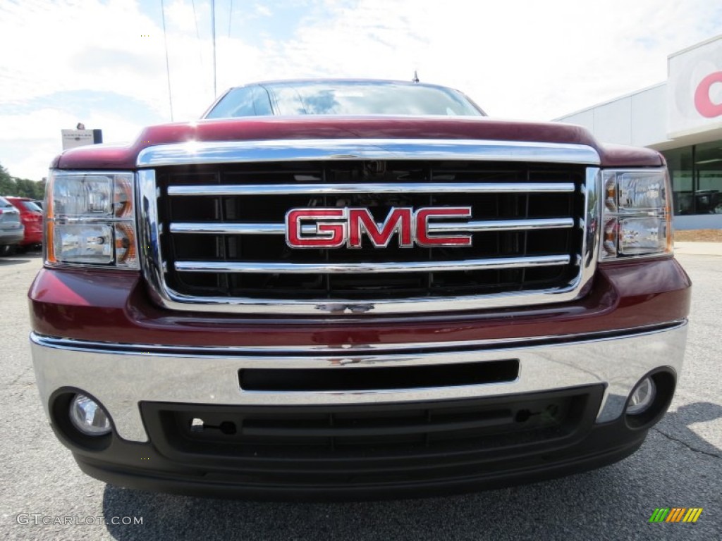 2013 Sierra 1500 SLT Crew Cab - Sonoma Red Metallic / Cocoa/Light Cashmere photo #2