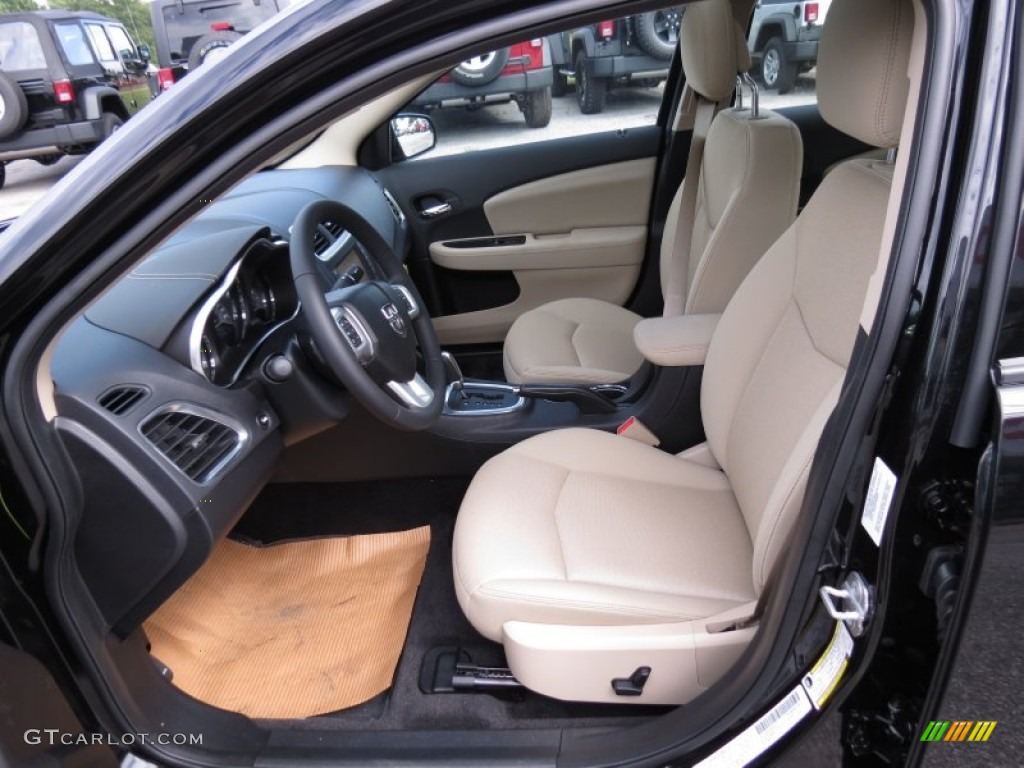 Black/Light Frost Beige Interior 2013 Dodge Avenger SXT V6 Photo #70760048