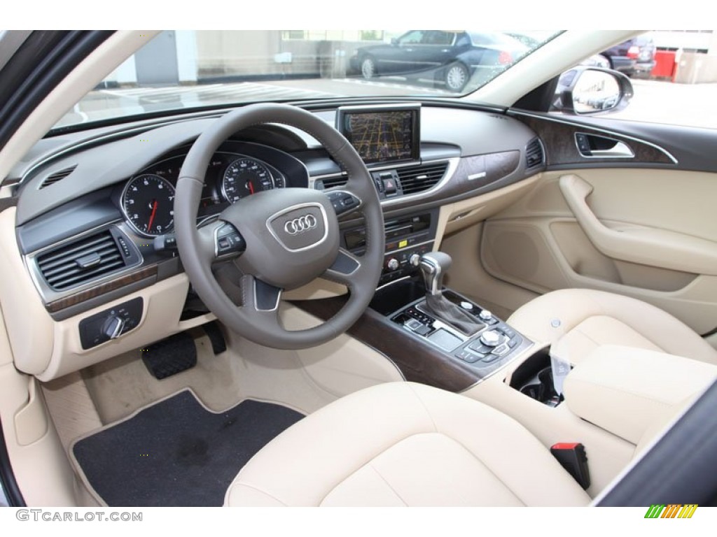 Velvet Beige Interior 2013 Audi A6 2.0T quattro Sedan Photo #70761755