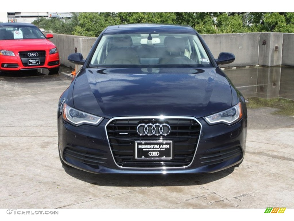 2013 A6 2.0T quattro Sedan - Moonlight Blue Metallic / Velvet Beige photo #2