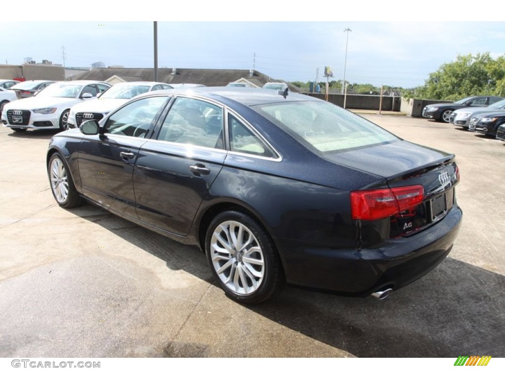 2013 A6 2.0T quattro Sedan - Moonlight Blue Metallic / Velvet Beige photo #6