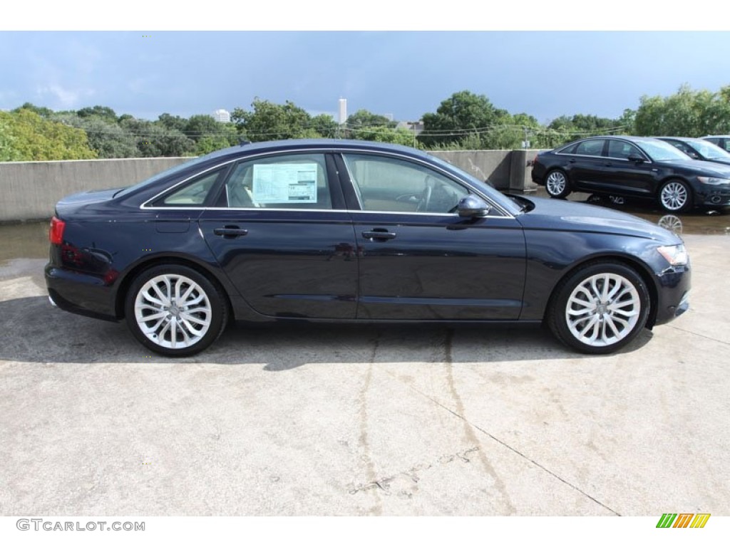 2013 A6 2.0T quattro Sedan - Moonlight Blue Metallic / Velvet Beige photo #9