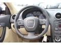 2013 Audi A3 Luxor Beige Interior Steering Wheel Photo