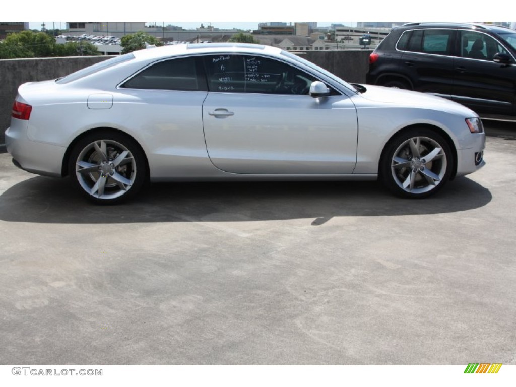 2012 A5 2.0T quattro Coupe - Ice Silver Metallic / Black photo #6