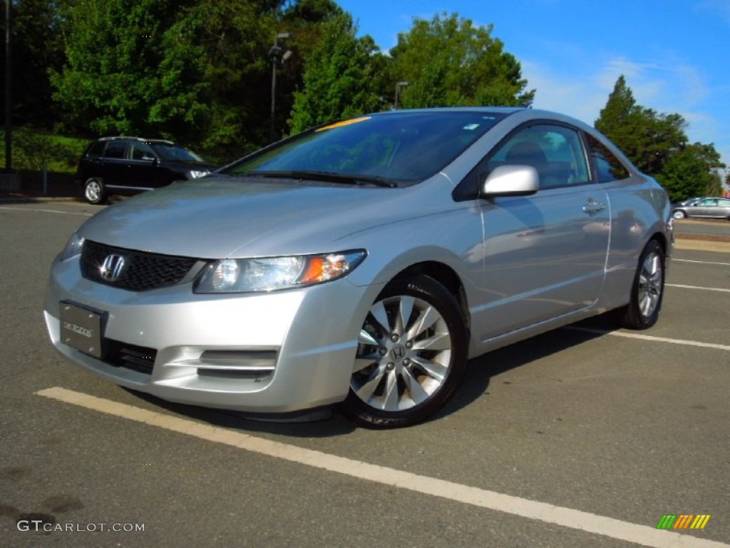 2010 Civic EX Coupe - Alabaster Silver Metallic / Black photo #1