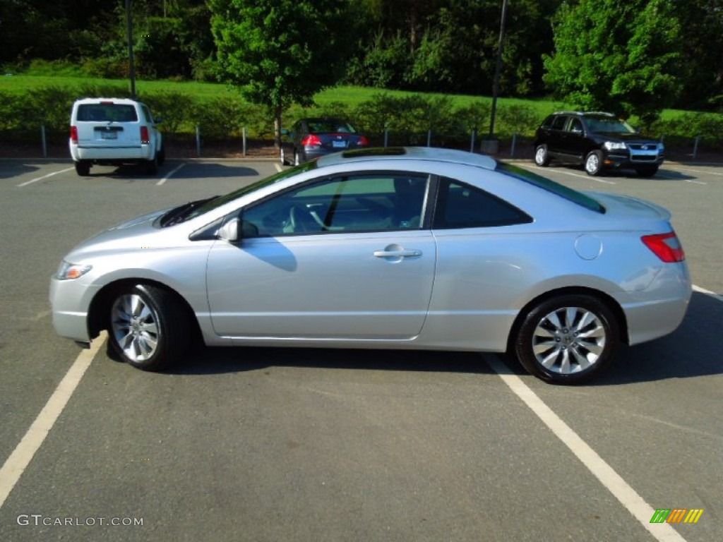 2010 Civic EX Coupe - Alabaster Silver Metallic / Black photo #4