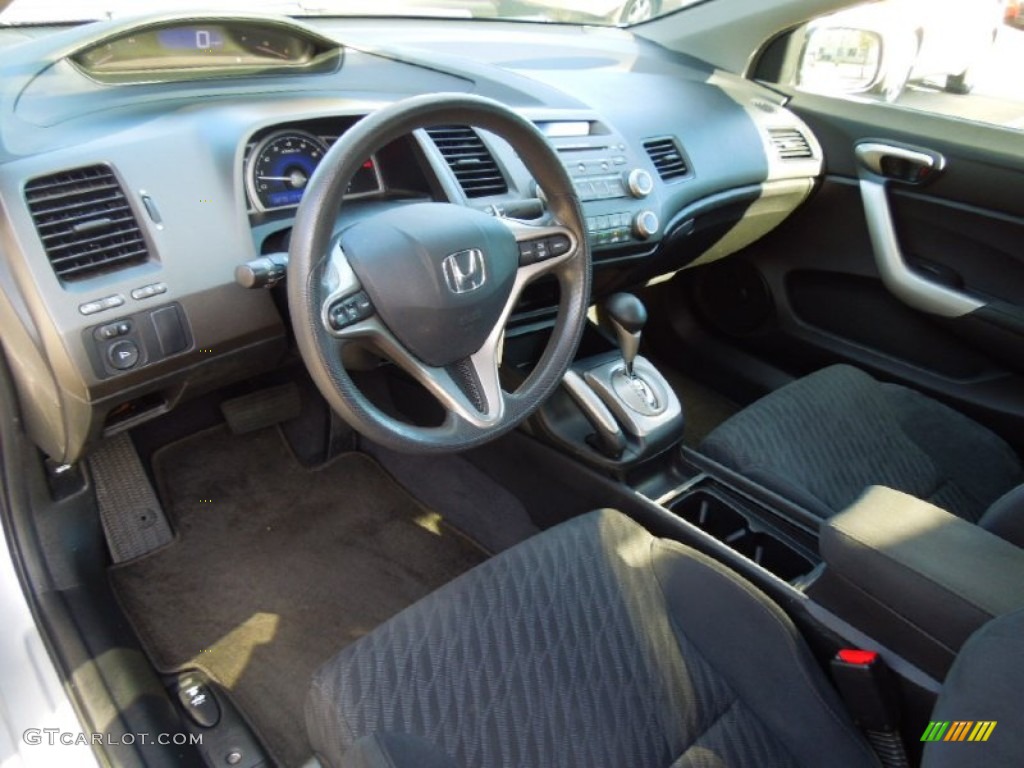 2010 Civic EX Coupe - Alabaster Silver Metallic / Black photo #24