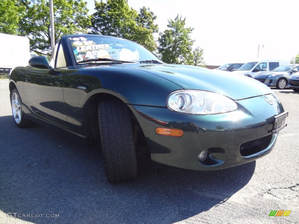 2003 MX-5 Miata LS Roadster - Emerald Mica / Parchment photo #3