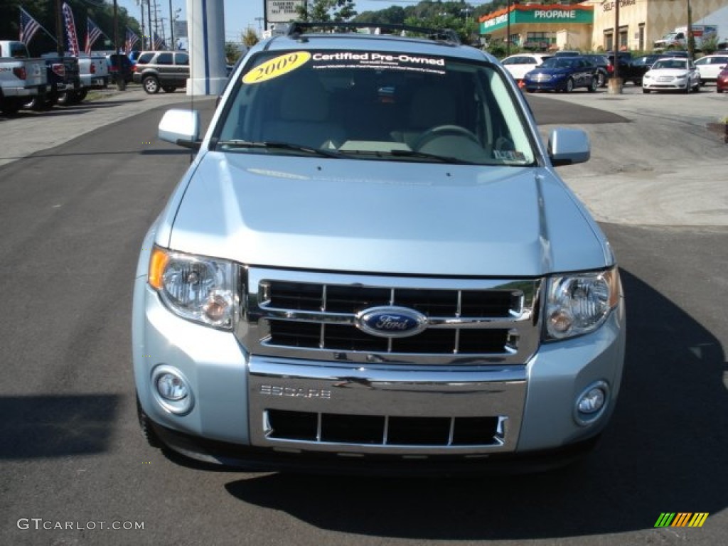 2009 Escape Hybrid Limited 4WD - Light Ice Blue Metallic / Stone photo #3