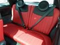 Pelle Rosso/Nera (Red/Black) Rear Seat Photo for 2012 Fiat 500 #70766894
