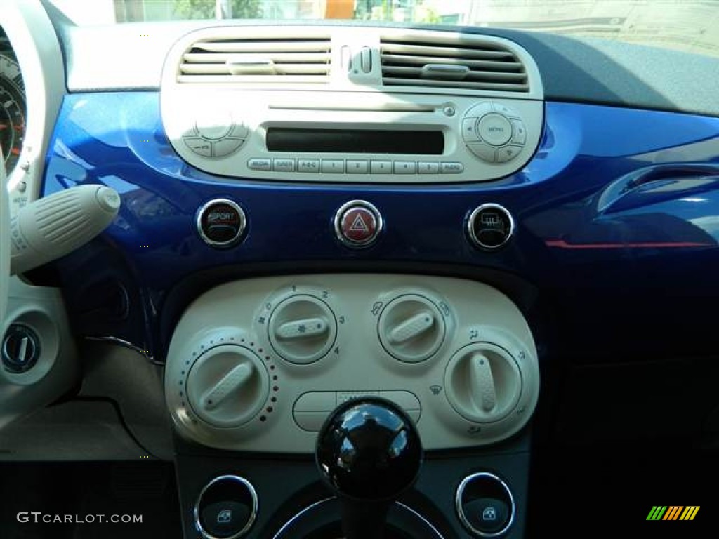 2012 500 c cabrio Pop - Azzurro (Blue) / Tessuto Grigio/Avorio (Grey/Ivory) photo #9