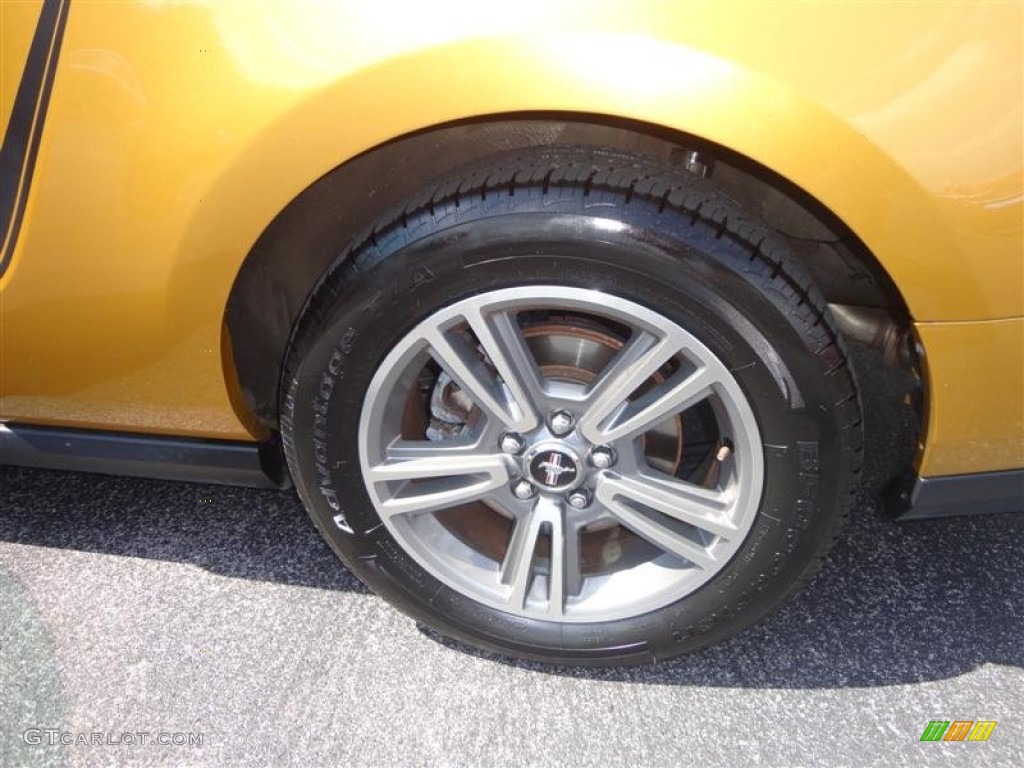2010 Mustang V6 Premium Convertible - Sunset Gold Metallic / Charcoal Black photo #8