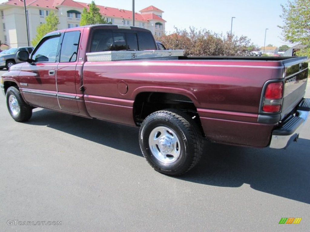 2001 Ram 2500 SLT Quad Cab - Dark Garnet Red Pearl / Mist Gray photo #3