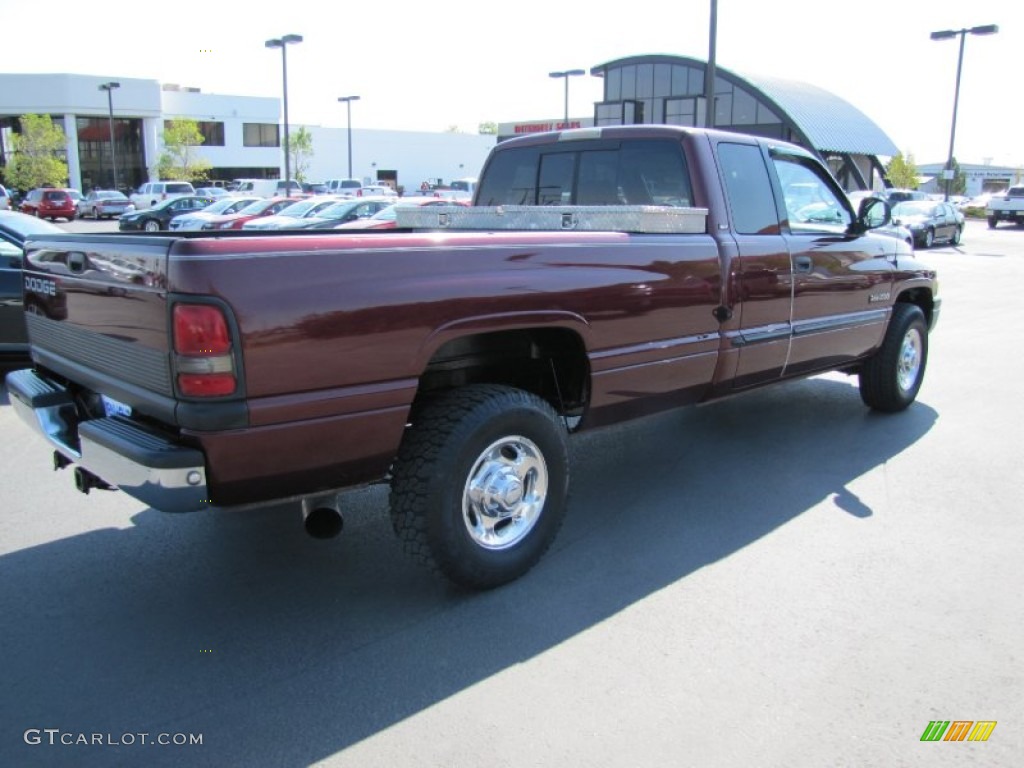 2001 Ram 2500 SLT Quad Cab - Dark Garnet Red Pearl / Mist Gray photo #6