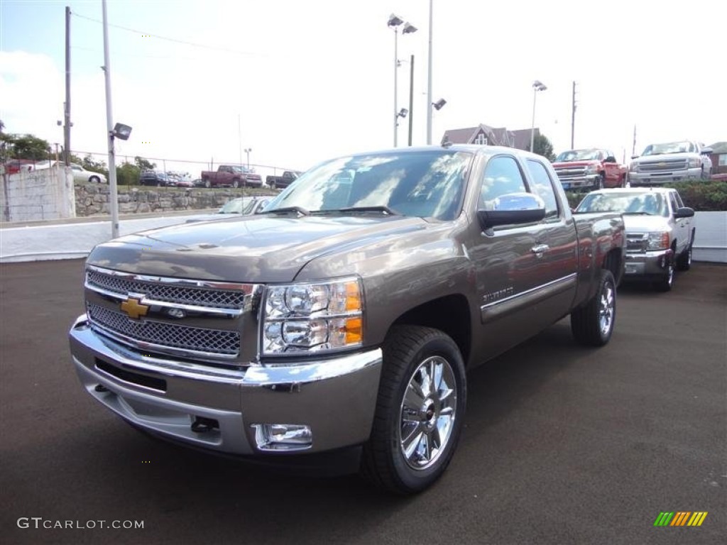 2012 Silverado 1500 LT Extended Cab 4x4 - Mocha Steel Metallic / Ebony photo #2