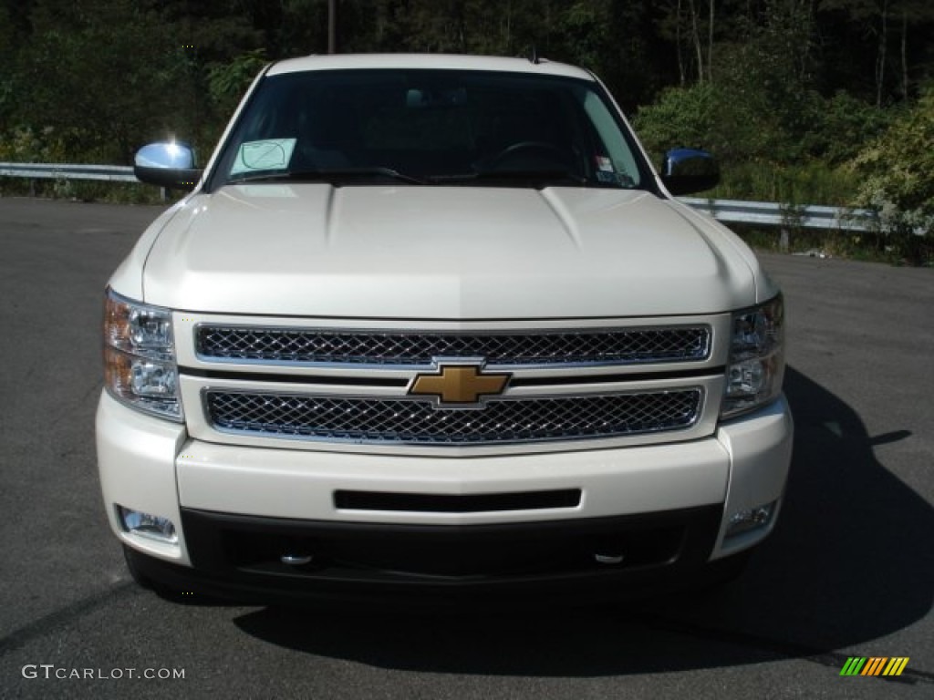 2013 Silverado 1500 LTZ Crew Cab 4x4 - White Diamond Tricoat / Ebony photo #3