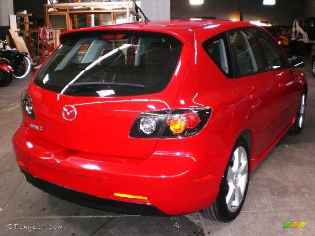 2005 MAZDA3 s Hatchback - Velocity Red Mica / Black/Red photo #10