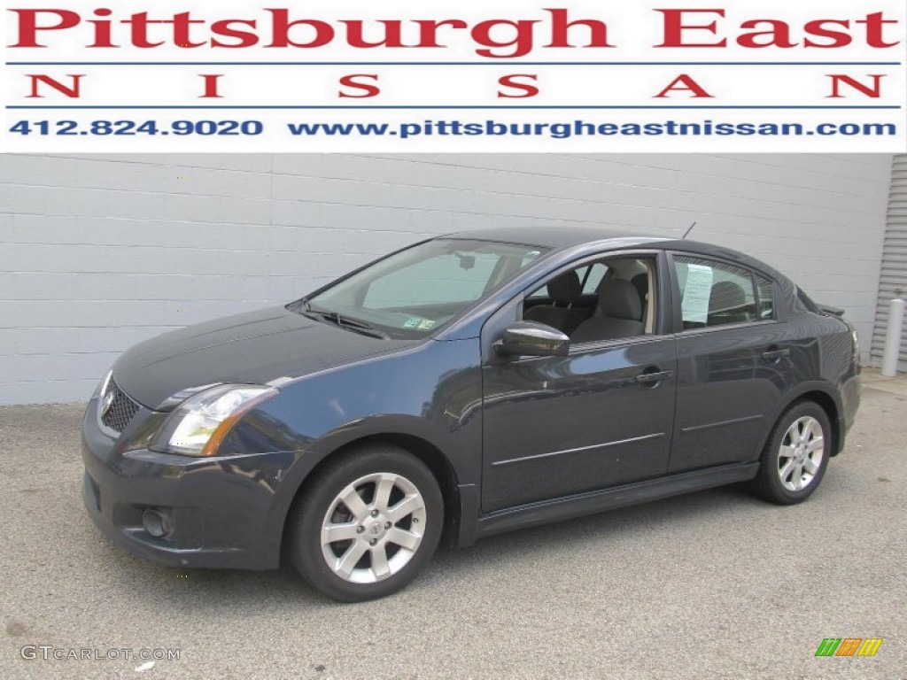 2009 Sentra 2.0 SR - Midnight Sky / Charcoal photo #1