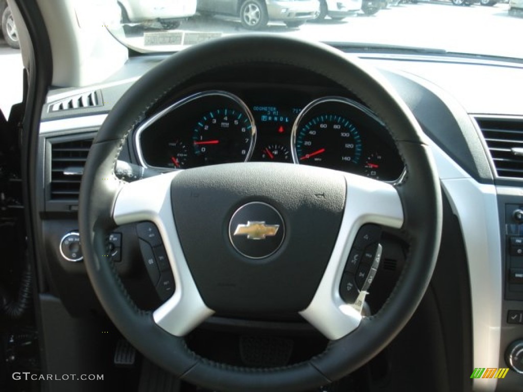 2012 Traverse LT AWD - Black Granite Metallic / Ebony photo #18