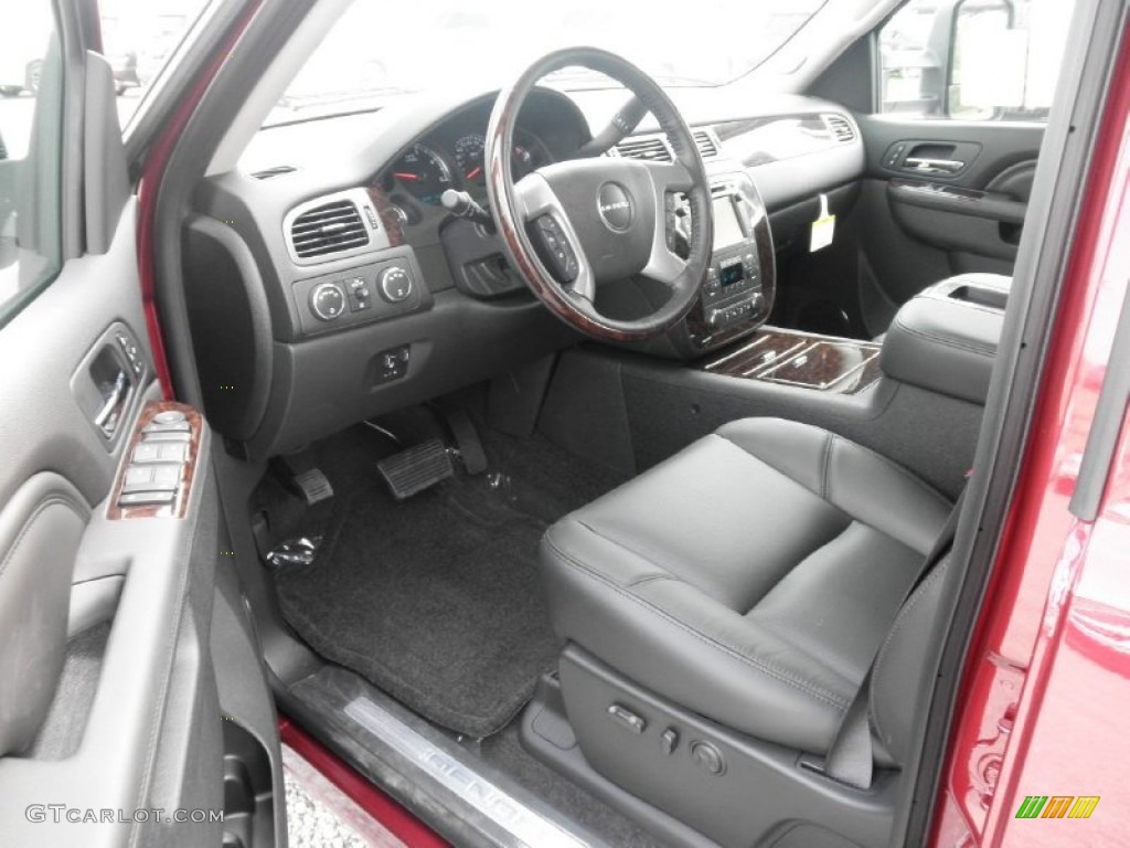 Ebony Interior 2013 GMC Sierra 3500HD Denali Crew Cab 4x4 Photo #70775723