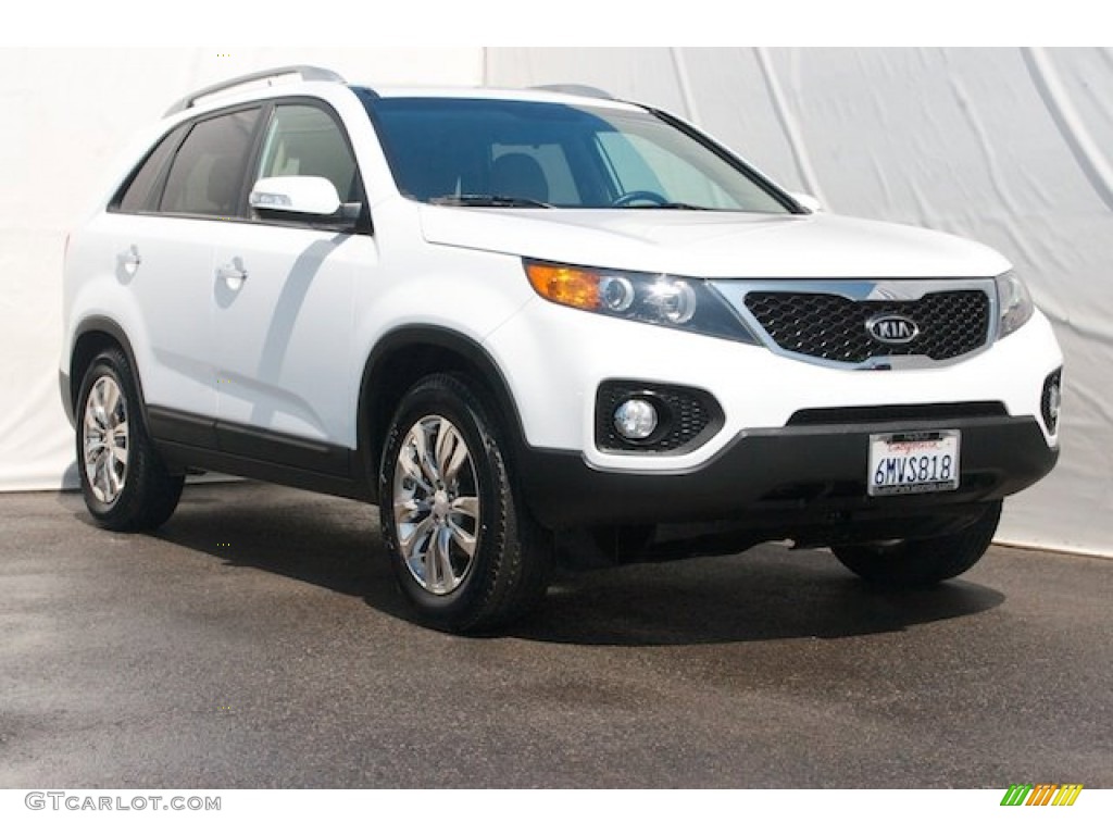 2011 Sorento EX V6 - Snow White Pearl / Beige photo #1