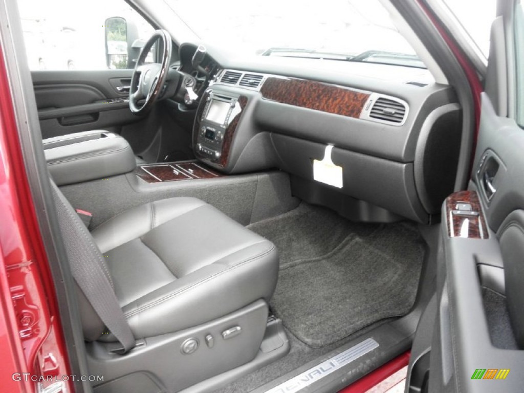 Ebony Interior 2013 GMC Sierra 3500HD Denali Crew Cab 4x4 Photo #70775882