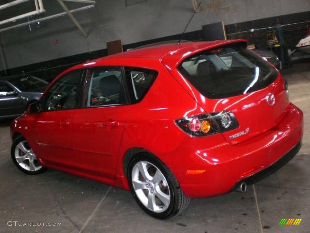 2005 MAZDA3 s Hatchback - Velocity Red Mica / Black/Red photo #47