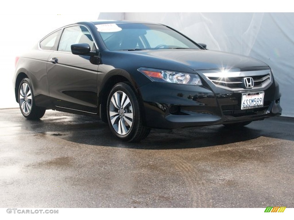 2011 Accord EX-L Coupe - Crystal Black Pearl / Black photo #1