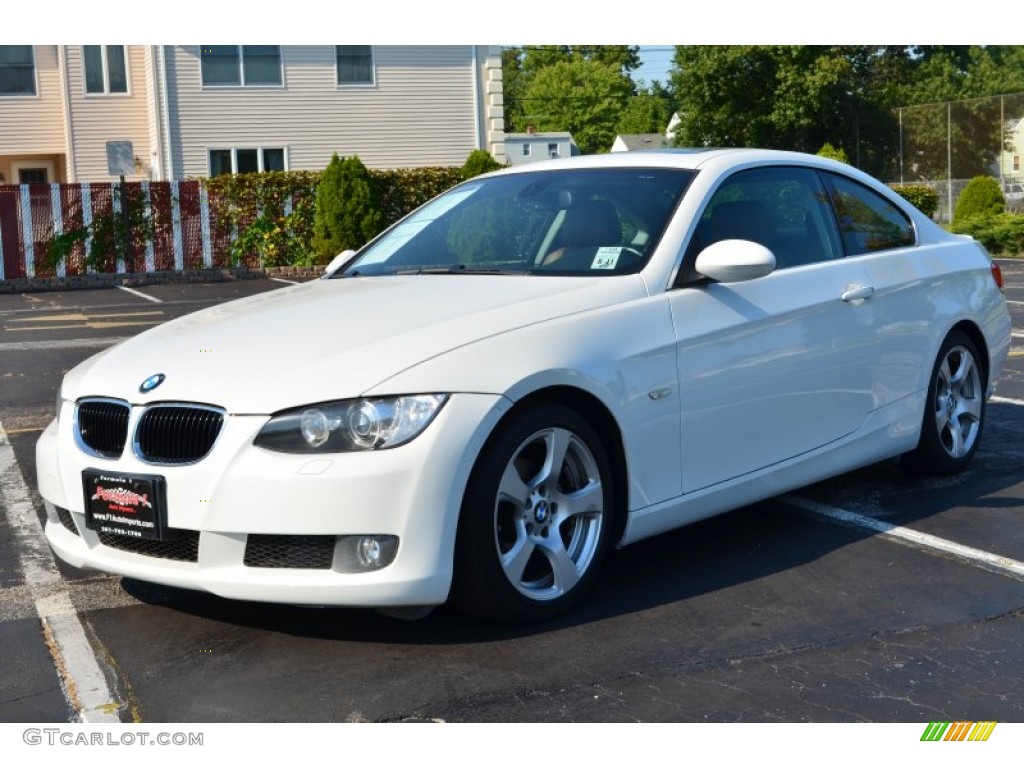 2007 3 Series 328i Coupe - Arctic Metallic / Saddle Brown/Black photo #3