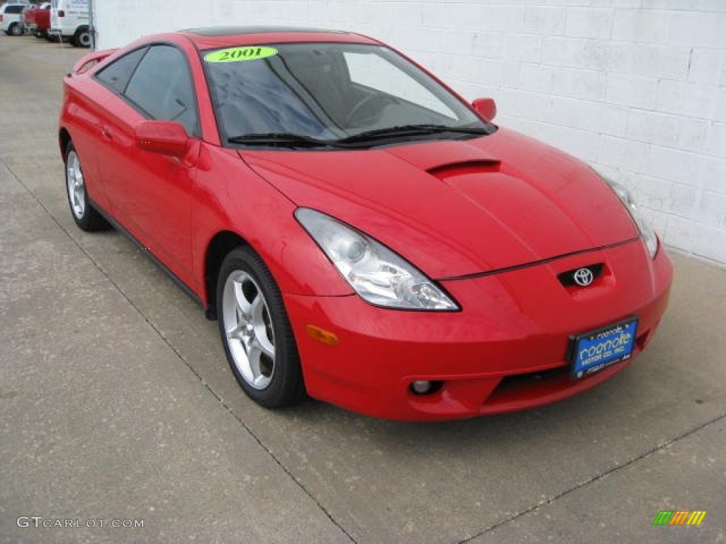 2001 Celica GT-S - Absolutely Red / Black photo #11