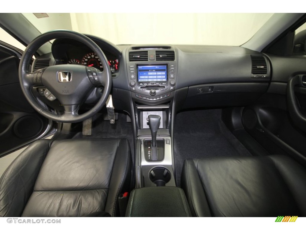 2003 Honda Accord EX V6 Coupe Black Dashboard Photo #70779278